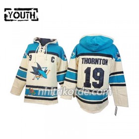 San Jose Sharks Joe Thornton 19 Cream Sawyer Hooded Sweatshirt - Kinder